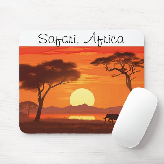 Vintag African Safari Mousepad (Mit Mouse)