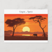 Vintag African Safari Postkarte (Vorderseite)