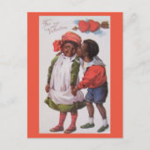 Vintag-Afrikanisch-Amerikanische Valentinische Pos Postkarte (Vorderseite)