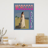 Vintag Agadir Poster (Küche)