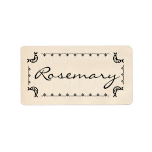 Vintag-Ähnliche Rosemary-Aufkleber Adressaufkleber