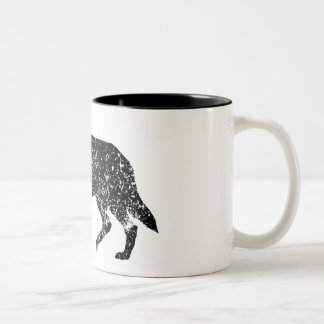 Vintag-ähnliche Wolf-Tasse Zweifarbige Tasse