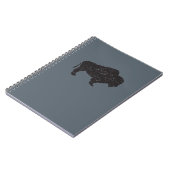 Vintag-Ähnliches Bison-Notizbuch Notizblock (Linke Seite)