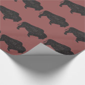 Vintag-Ähnliches Bison-Packpapier Geschenkpapier (Ecke)