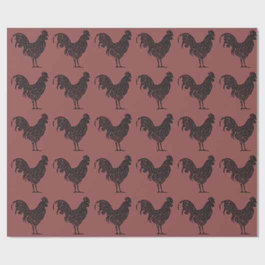 Vintag-Ähnliches Hahn-Packpapier Geschenkpapier (Flach)