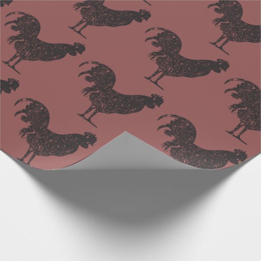 Vintag-Ähnliches Hahn-Packpapier Geschenkpapier (Ecke)