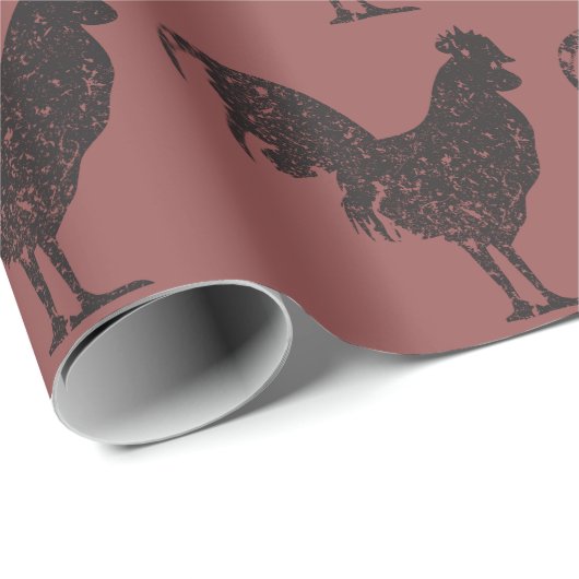 Vintag-Ähnliches Hahn-Packpapier Geschenkpapier (Rolleneckpunkt)