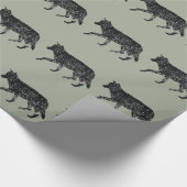 Vintag-Ähnliches Wolf-Packpapier Geschenkpapier (Ecke)