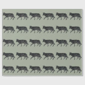 Vintag-Ähnliches Wolf-Packpapier Geschenkpapier (Flach)