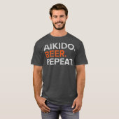 Vintag Aikido Beer Repeat Funny T-Shirt (Vorne ganz)