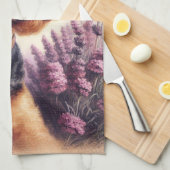 Vintag Airedale Terrier Painting Geschirrtuch (Viertel Falte)