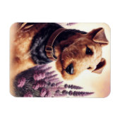Vintag Airedale Terrier Painting Magnet (Horizontal)