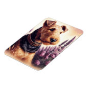 Vintag Airedale Terrier Painting Magnet (Linke Seite)