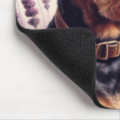 Vintag Airedale Terrier Painting Mousepad (Ecke)