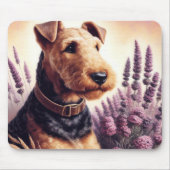 Vintag Airedale Terrier Painting Mousepad (Vorne)