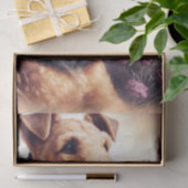 Vintag Airedale Terrier Painting Seidenpapier (Geschenk)