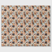 Vintag Airedale Terrier Seamless Geschenkpapier (Flach)