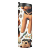 Vintag Airedale Terrier Seamless Thermosbecher (Nach rechts gedreht)