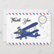 Vintag Airplane Flugzeug Blue Baby Dusche Vielen D