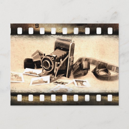 Vintag, akkordionartig, Faltkamera Postkarte (Vorderseite)