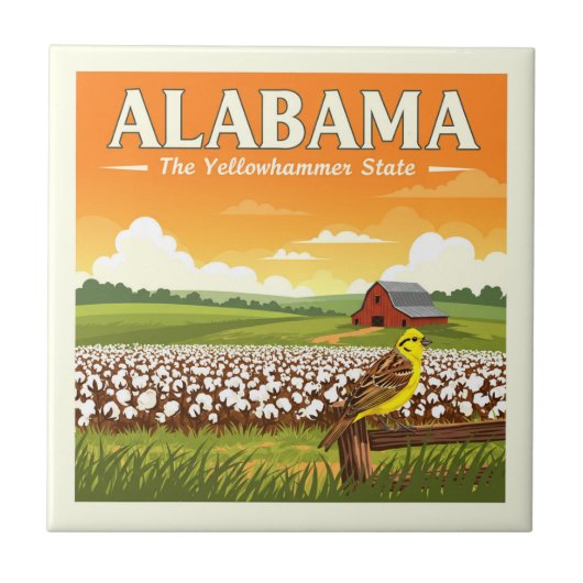 Vintag Alabama Fliese (Vorderseite)