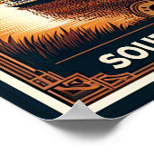 Vintag Alabama Jazz Riverboat Poster (Ecke)