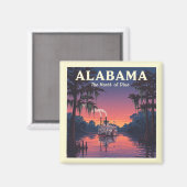 Vintag Alabama Magnet (Vorderseite/Rückseite)