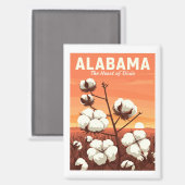 Vintag Alabama Magnet (Vorderseite/Rückseite)