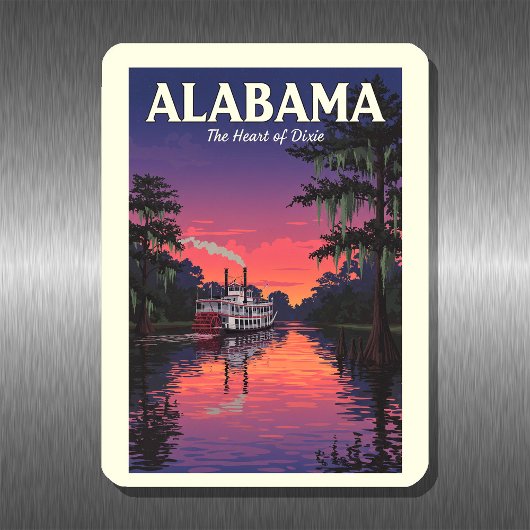 Vintag Alabama Magnet
