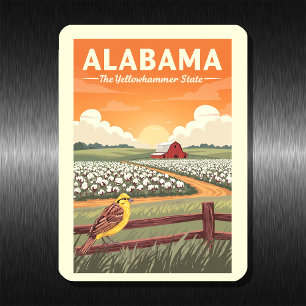 Vintag Alabama Magnet
