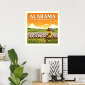 Vintag Alabama Poster (Heimbüro)