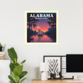 Vintag Alabama Poster (Heimbüro)