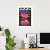 Vintag Alabama Poster (Heimbüro)
