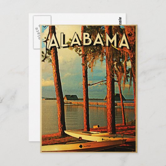 Vintag Alabama Postkarte (Vorne/Hinten)