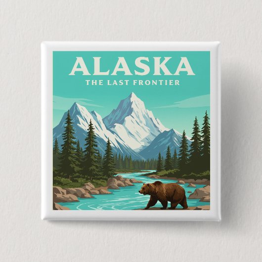 Vintag Alaska Button (Vorderseite)