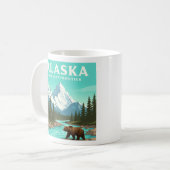 Vintag Alaska Kaffeetasse (Vorderseite Links)