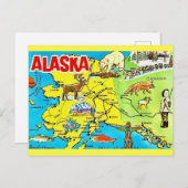 Vintag Alaska Karte Postkarte (Vorne/Hinten)