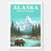 Vintag Alaska Magnet (Vorderseite)
