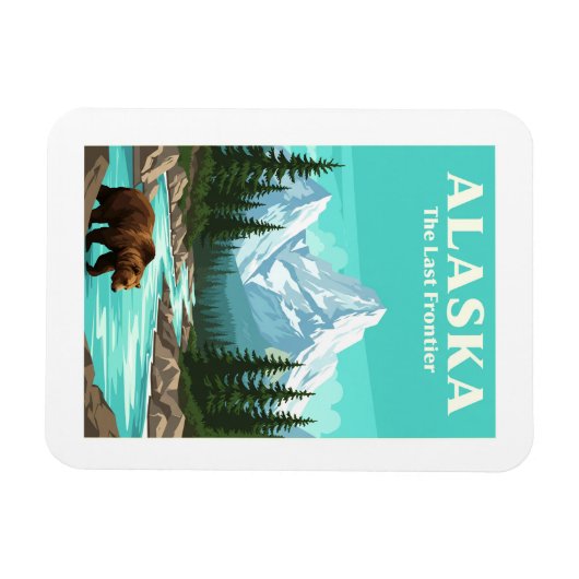 Vintag Alaska Magnet (Horizontal)