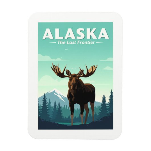 Vintag Alaska Magnet (Vertikal)