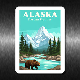 Vintag Alaska Magnet