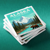 Vintag Alaska Magnet