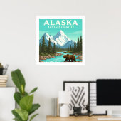 Vintag Alaska Poster (Heimbüro)
