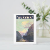 Vintag Alaska Poster Postkarte (Stehend Vorderseite)