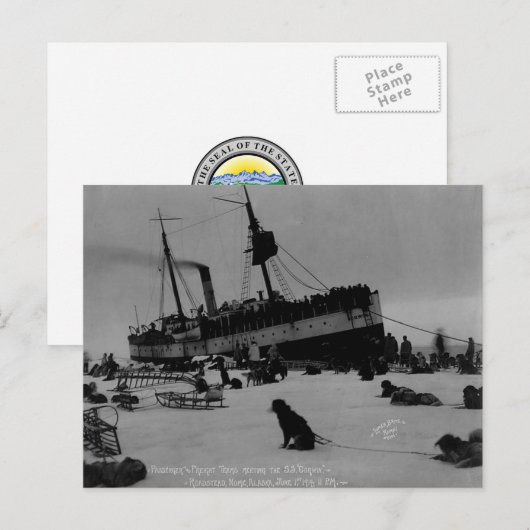 Vintag Alaska Postkarte (Vorne/Hinten)