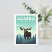 Vintag Alaska Postkarte (Stehend Vorderseite)