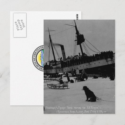 Vintag Alaska Postkarte (Vorne/Hinten)