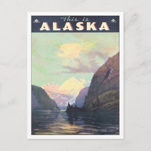 Vintag Alaska Postkarte (Vorderseite)