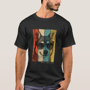 Vintag Alaskan Klee Kai Dog Mama Vater Kinder Männ T-Shirt