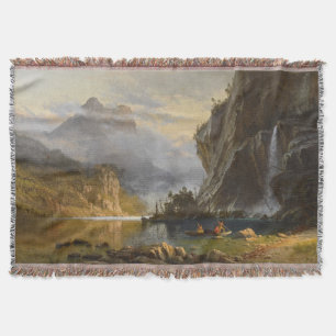 Vintag Albert Bierstadt Amerikanischen Ureinwohner Decke